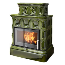 Kachlová kamna ABX Karelie exklusive, kachlový sokl, Zelená